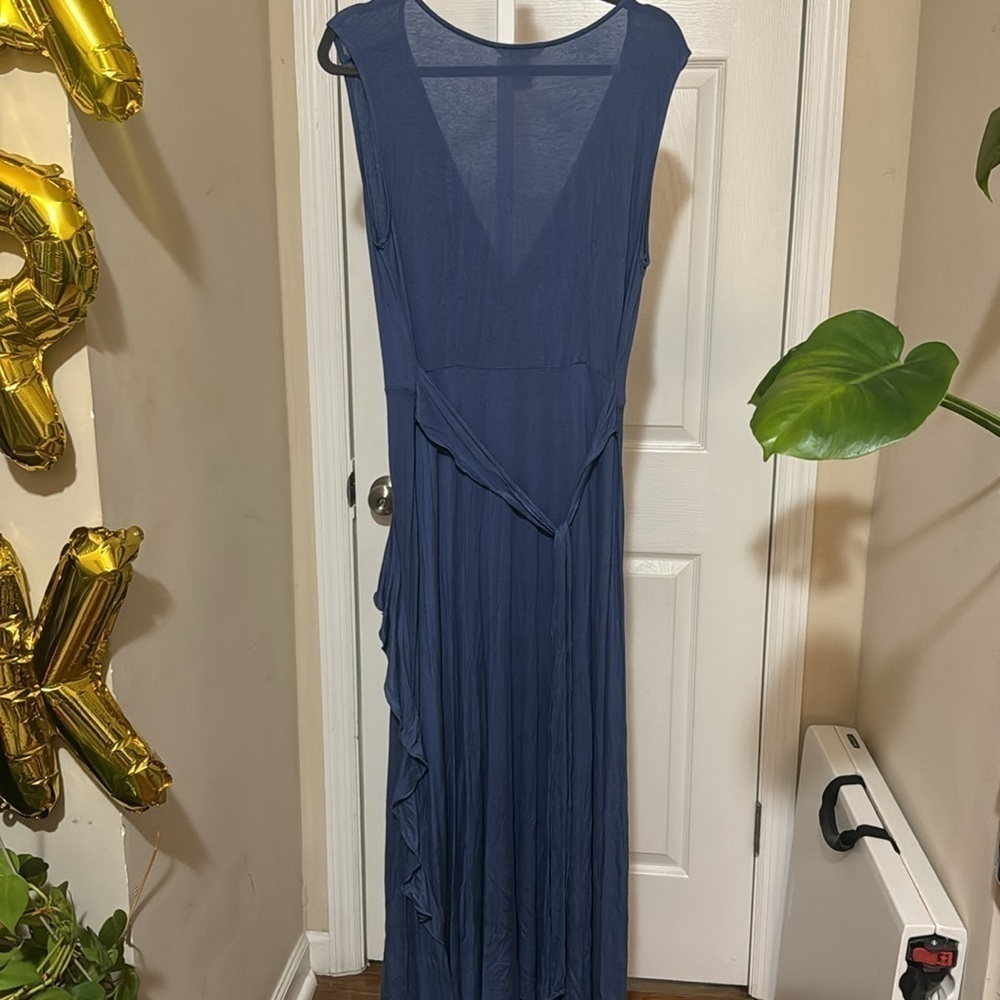 Sundance cornflower blue ruffle maxi dress - Picture 6 of 6